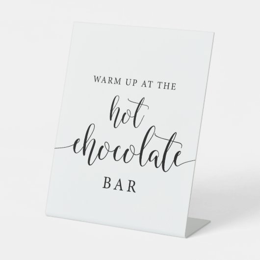 Signe De Table Calligraphie rustique Barre de chocolat chaud (Recto)