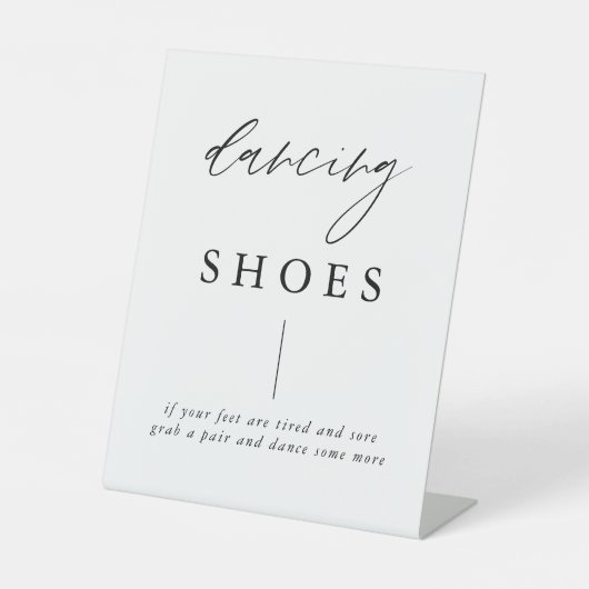 Signe De Table Calligraphie rustique Élégante Mariage Chaussures (Recto)