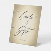 Signe De Table Calligraphie Script Gold Cartes & Cadeaux Mariage (Recto)