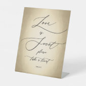 Signe De Table Calligraphie Script Gold Love Is Sweet Mariage (Recto)