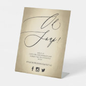 Signe De Table Calligraphie Script Gold Oh Snap Mariage (Recto)