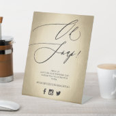 Signe De Table Calligraphie Script Gold Oh Snap Mariage (In SItu)