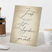 Signe De Table Calligraphie Script Gold Sit Anywhere Mariage (In SItu)