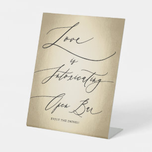 Signe De Table Calligraphie Script L'amour est enivrant Mariage