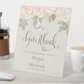 Signe De Table Calligraphie Script Sage Green Floral Guides (In SItu)