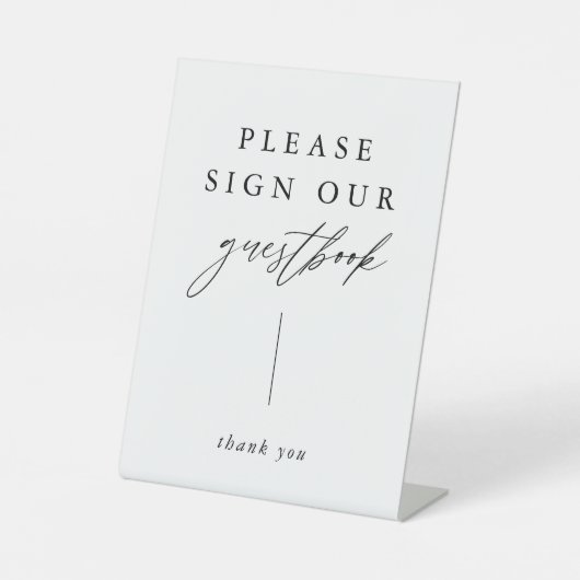 Signe De Table Calligraphie S'Il Vous Plaît Signer Notre Livre D' (Recto)