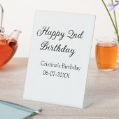 Signe De Table calligraphie simple minimum heureux 2e anniversair (In SItu)