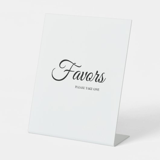 Signe De Table Calligraphie simple noir et blanc favorise (Recto)