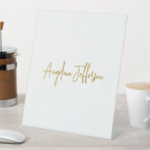 Signe De Table Calligraphy Professional Elegant Gold Color (In SItu)