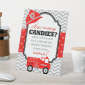 Signe De Table Camion combien de bonbons jeu de fête (In SItu)