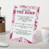 Signe De Table Camo rose Anniversaire Fournitures Baby shower (In SItu)