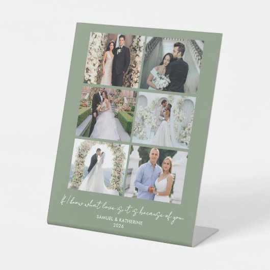 Signe De Table Camouflage Green Custom 6 Photo Valentine (Recto)