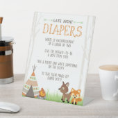 Signe De Table Camper Tent Diapeurs de nuit tard Conseil Baby sho (In SItu)