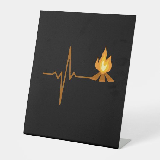 Signe De Table Campfire Heartbeat Camping (Recto)