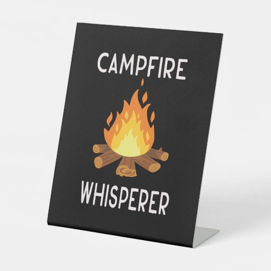 Signe De Table Camping - Chuchoteur de feu de camp  (Recto)