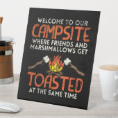 Signe De Table Camping feu et Marshmallows (In SItu)