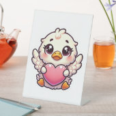 Signe De Table Canard aile adorable avec coeur d'amour (In SItu)