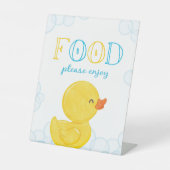 Signe De Table Canard en caoutchouc Anniversaire ou Baby shower F (Recto)