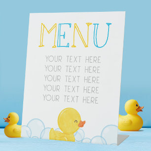 Signe De Table Canard en caoutchouc Anniversaire ou Baby shower M