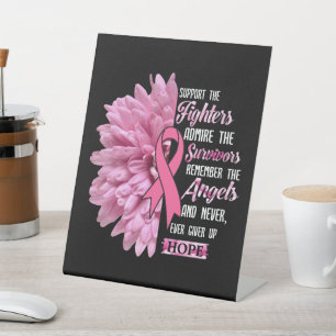 Signe De Table Cancer Du Sein Soutien Les Combattants Cadeau Pour