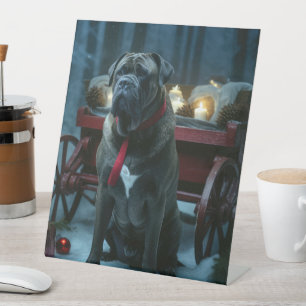 Signe De Table Cane Corso Traîneau enneigé Décor de Noël
