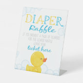 Signe De Table Caoutchouc Duck DIaper Baby shower Raffle (Recto)