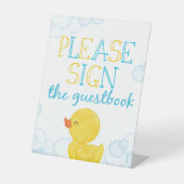 Signe De Table Caoutchouc Livre d'or Anniversaire ou Baby shower (Recto)