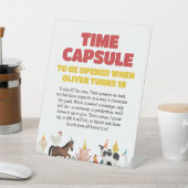 Signe De Table Capsule Temporel 1er Anniversaire Ferme (In SItu)