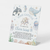 Signe De Table Capsule Temporelle Baleine Sous la Mer (Recto)
