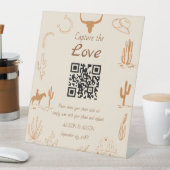 Signe De Table Capture amour QR code Western cowboy bottes mariag (In SItu)