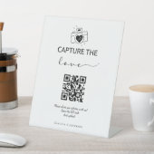 Signe De Table Capture de script moderne Le code QR d'amour (In SItu)