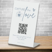 Signe De Table Capture de script moderne Le code QR d'amour
