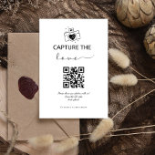 Signe De Table Capture de script moderne Le code QR d'amour