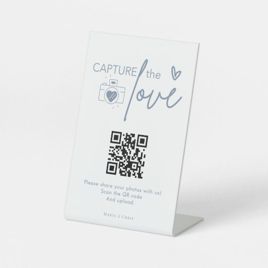 Signe De Table Capture de script moderne Le code QR d'amour (Recto)