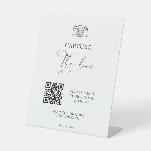 Signe De Table Capture de script moderne Le Mariage de code Love (Recto)