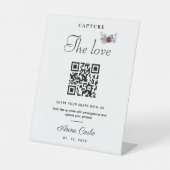 Signe De Table Capture de script simple Code QR d'amour (Recto)
