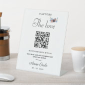 Signe De Table Capture de script simple Code QR d'amour (In SItu)