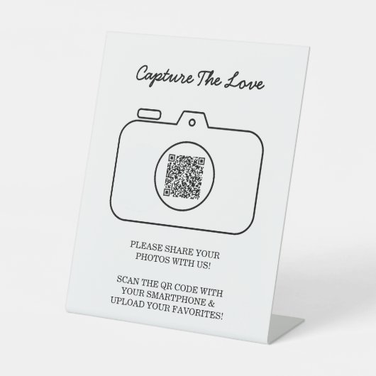 Signe De Table Capture The Love Photo Sharing QR Code  (Recto)