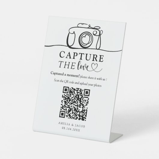 Signe De Table Capture the Love Simple Wedding (Recto)