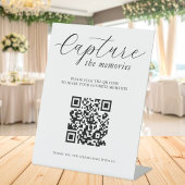 Signe De Table Capture The Memories Wedding Photo QR Code