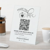 Signe De Table Capturez L'Amour Qr Code Black Chic Mariage modern (In SItu)