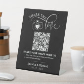 Signe De Table Capturez L'Amour Qr Code Black Chic Mariage modern (In SItu)
