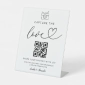 Signe De Table Capturez Le Code Qr Love - Mariage Photo Signal (Recto)