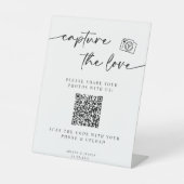 Signe De Table Capturez Le Mariage Love Sign Avec Le Code QR (Recto)