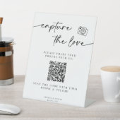 Signe De Table Capturez Le Mariage Love Sign Avec Le Code QR (In SItu)