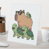 Signe De Table Caravane de tortue Capybara, Funny Capybara (In SItu)