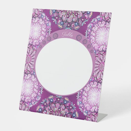 Signe De Table Cardinal Red Rosace (Recto)