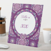 Signe De Table Cardinal rouge Rosace (In SItu)