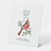 Signe De Table Cardinals appear when angels are near Memorial (Recto)