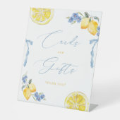 Signe De Table Cards & Gifts Italian Blue Bows & Lemons (Recto)
